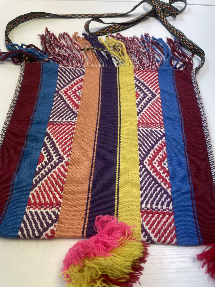 Vibrant Chuspa Multi-colored Medicine Bag - Image 2