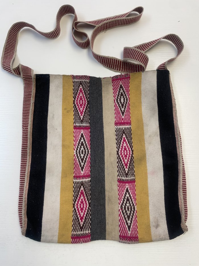 Large Alpaca Fiber Coca Bag / Colorful Chuspa